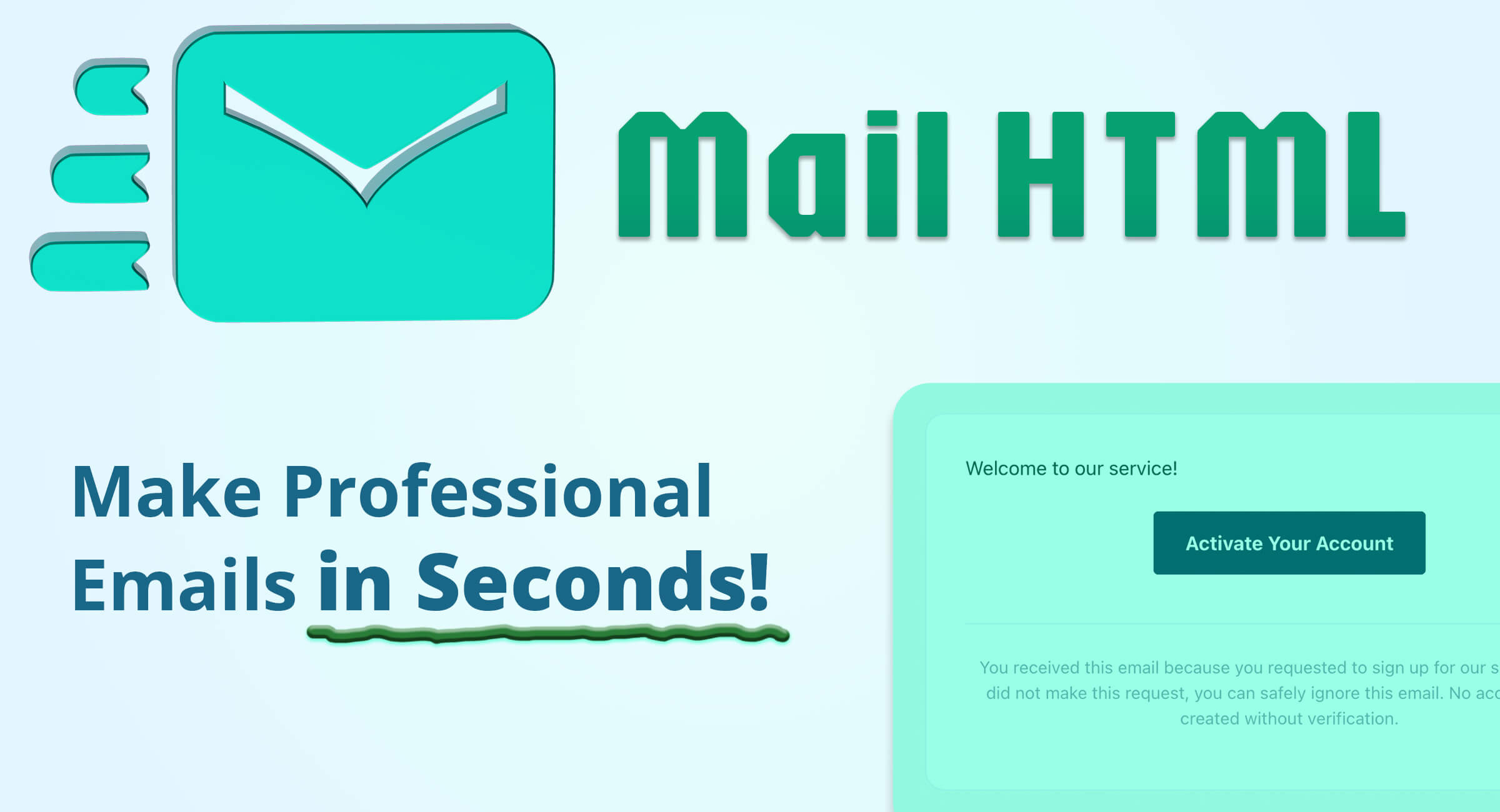 Mail HTML | Make Professional Responsive Emails in Seconds!